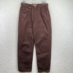 Banana Republic‎ Mens Button Fly Jeans 32 X 32 Brown Relaxed Straight Leg Y2K